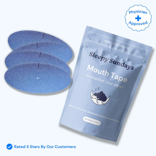 Sleepy Sundays mouth tape packaging and product